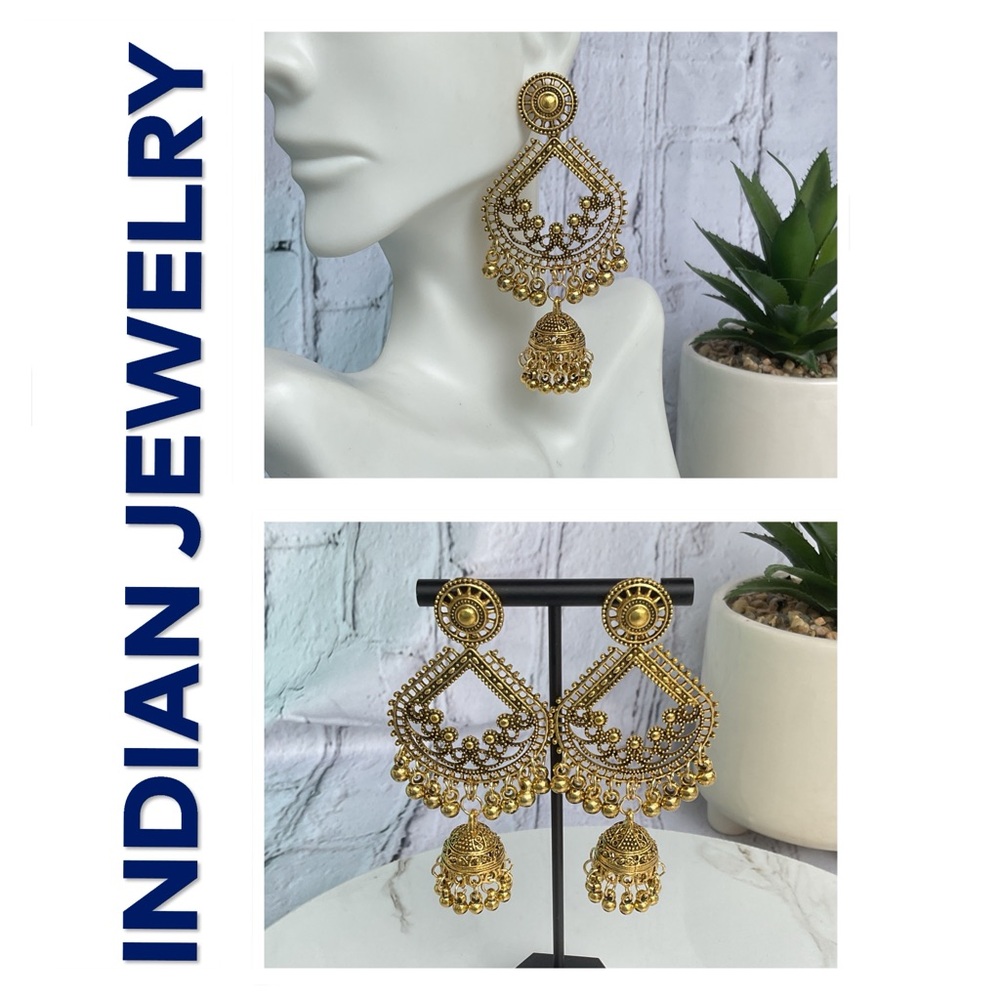🐘 Indian Tassel Drop Earrings